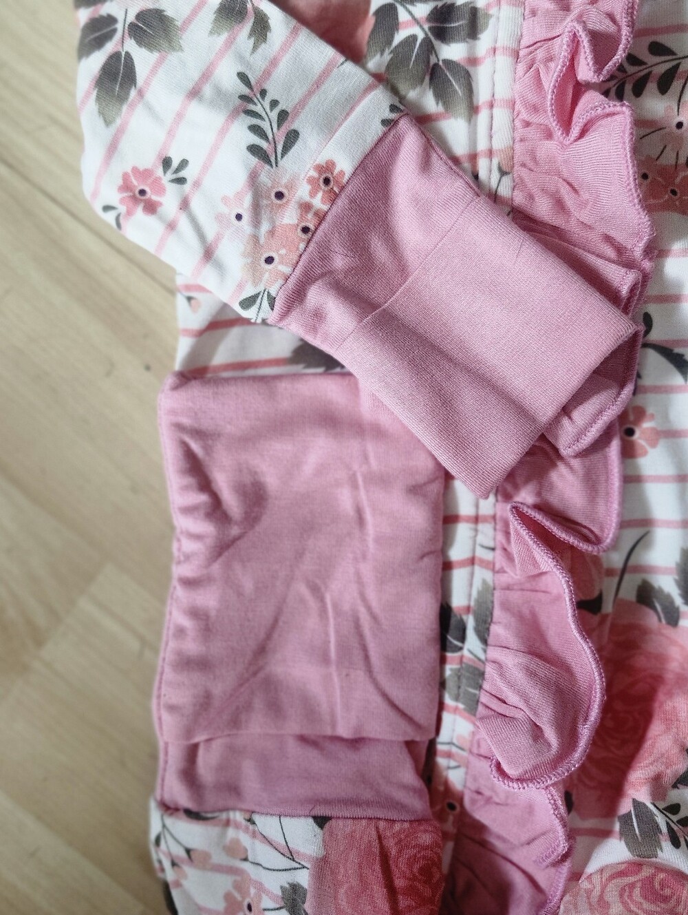 2-Pack Bamboo Baby Zipper Sleepers 3-6M Floral & Bows Coquette Cottagecore Girly - Picture 7 of 8